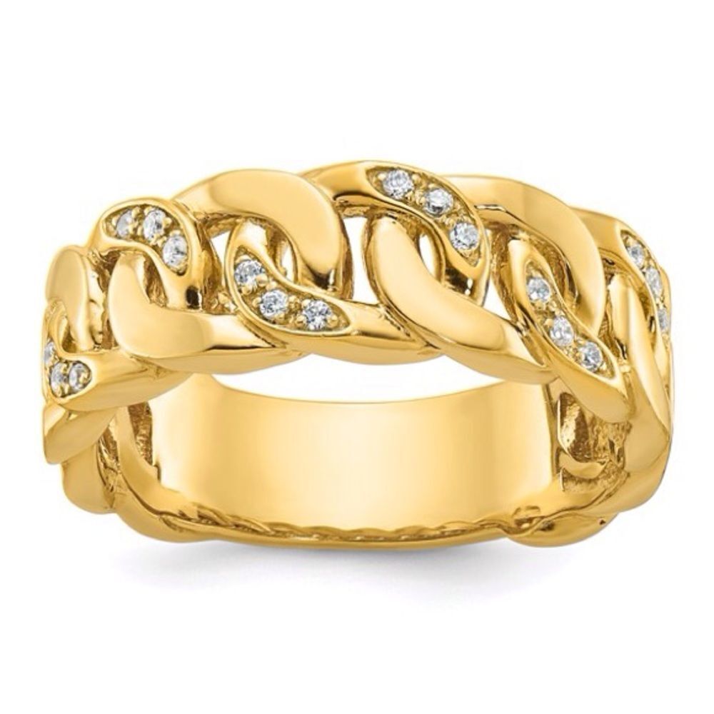 10k IBGoodman Men's Link Diamond Ring